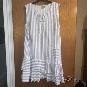 Asos swing dress with ruffles